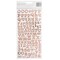 American Crafts Thickers Stickers 5.5"X11" 223/Pkg-Memo Alpha/Rose Gold Foiled Chipboard
